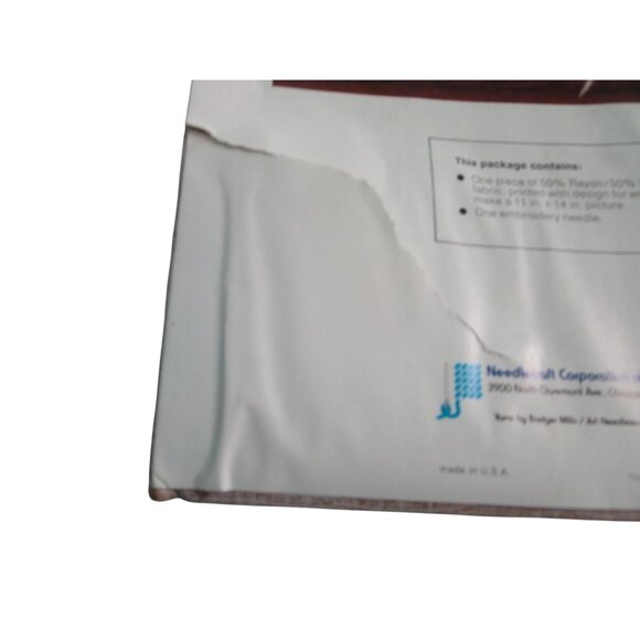 Vintage Wonder Art Wool Stitchery Tiger Picture Embroidery Kit Unworked - Picture 5 of 10